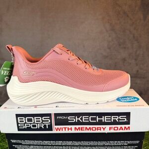 Skechers BOBS Sport Squad Waves Still Wading Rose Pink Sneakers Womens 6.5 NWT